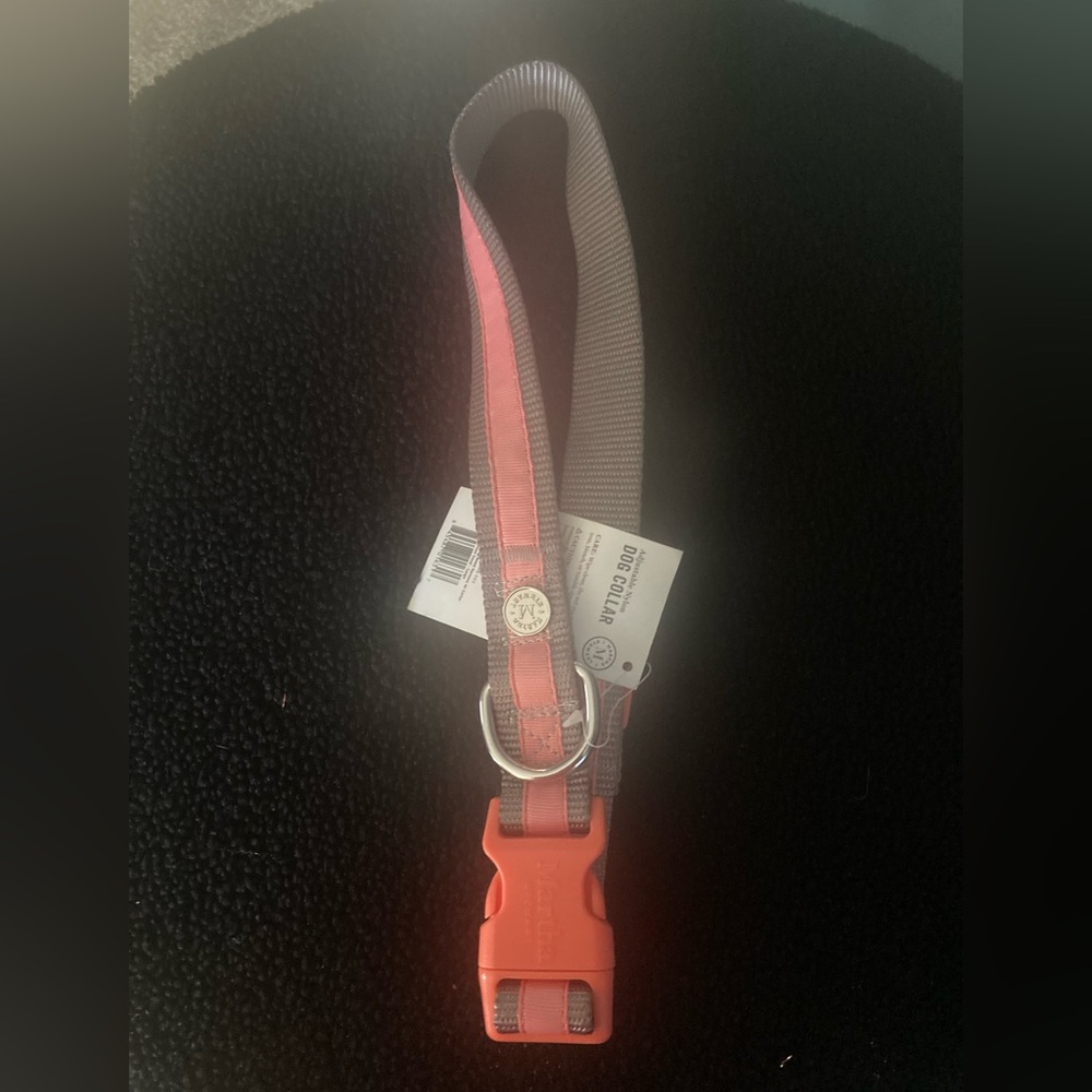 Martha Stewart Pink and Gray Dog Collar